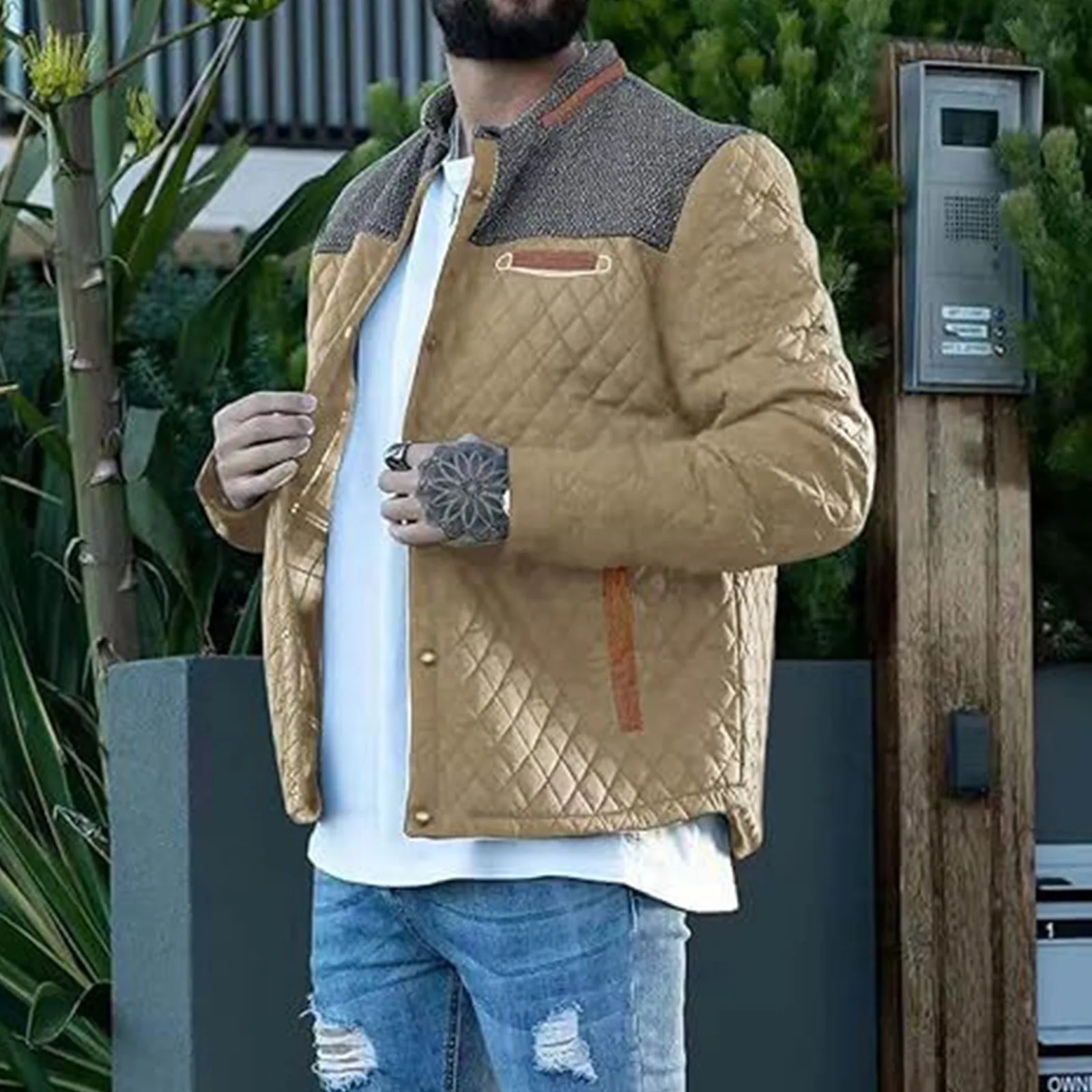 

Мужская хлопковая повседневная ветрозащитная куртка для спорта на открытом воздухе, удобное дышащее пальто, подходящее для повседневной носки и путешествий