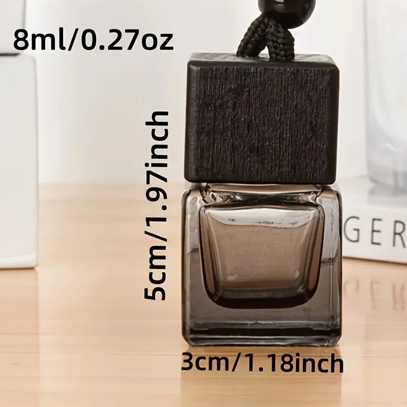 1/5PCS Empty bottle with a tinted square cap, essential oil diffuser for cars, fragrance air freshener, perfume ornament