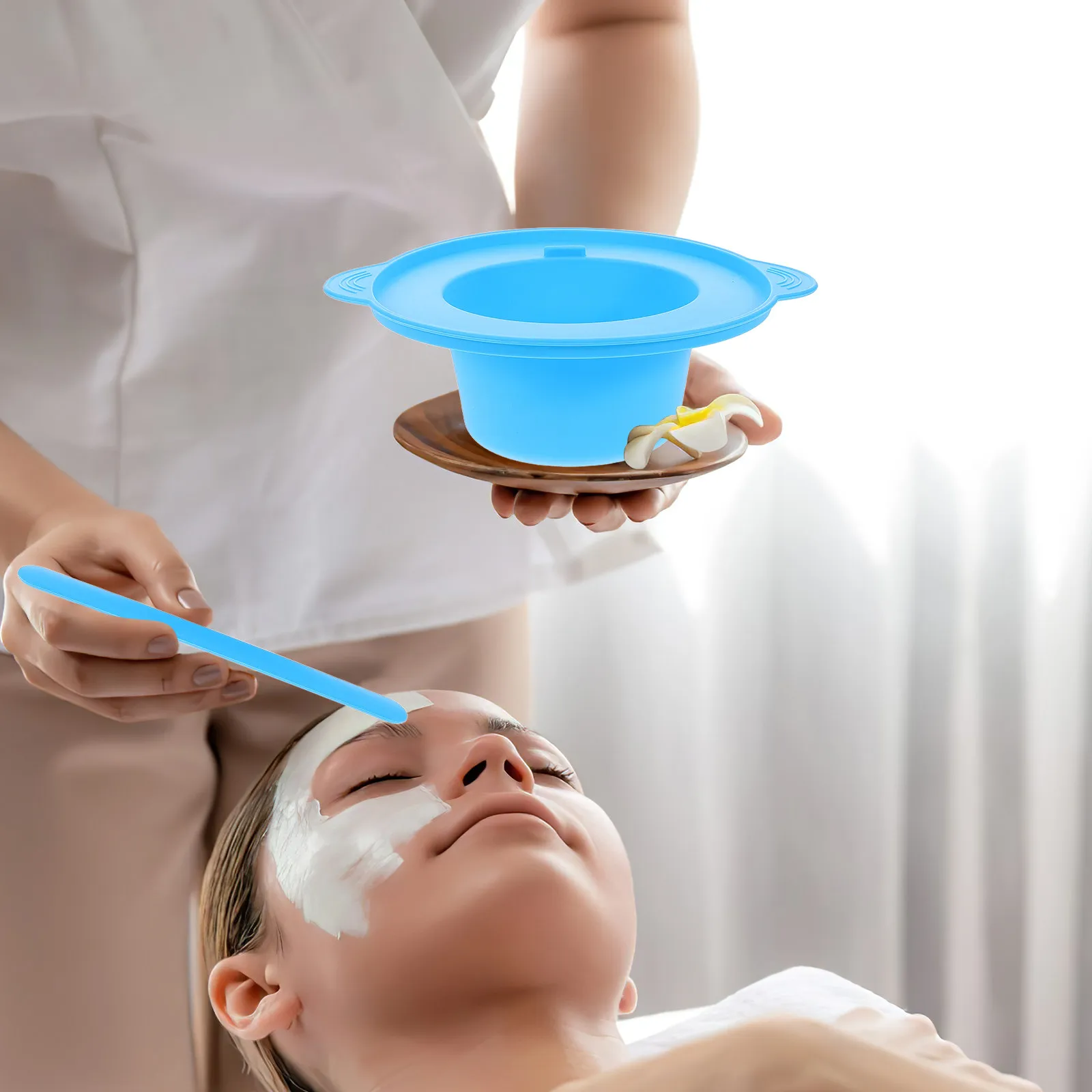 1Set 500Ml Silicone Facial Mask Mixing Bowl Set with Stirring Rod Professional DIY Beauty Tool for Home Spa Facials Supplies view 6