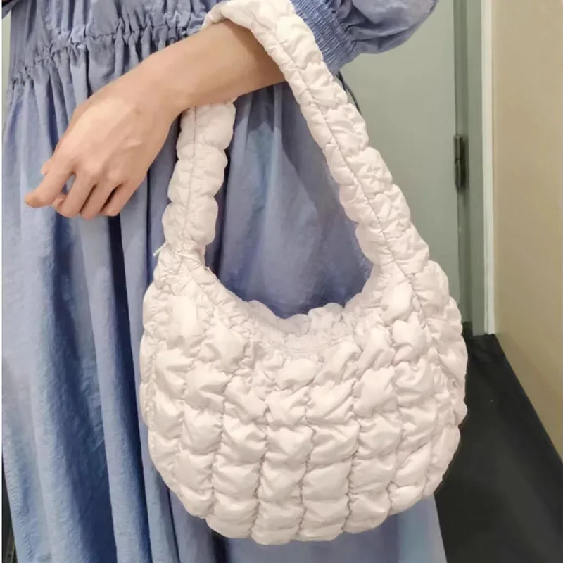 simple design cloud bag large capacity pleated women bag versatile lightweight shoulder bag commuting crossbody bag
