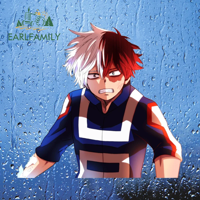 

EARLFAMILY Hot-blooded Todoroki Shoto наклейки на бампер автомобиля на окно солнцезащитная наклейка для внедорожника JDM ATV граффити индивидуальный декор