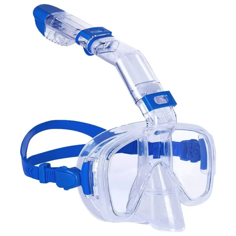 

Anti-Fog Diving Masks Integrated Breathing Tube Liquid Silicone Snorkel Mask Set Professional Foldable Half Face Diving Mask