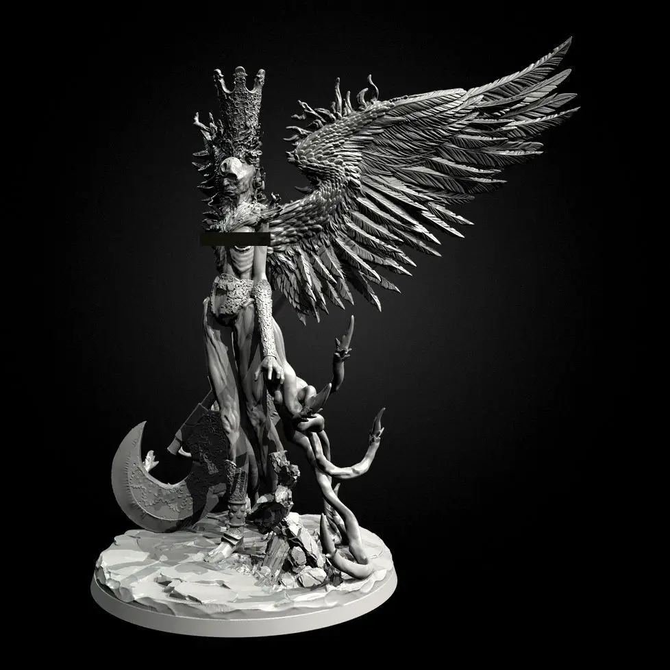 50 mm gesichtslose Königin Zarell, weißes Modell, Montage, Miniaturen, 3D-DIY-Färbung, Basteln, Geschenke für Männer und Frauen – Detail 8