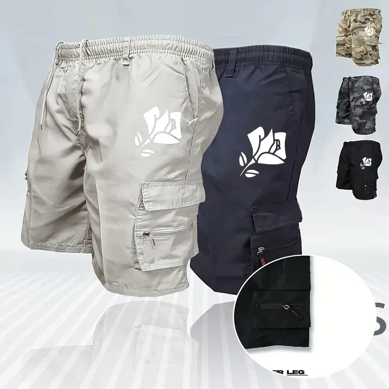 

Новые модные мужские повседневные брюки для фитнеса с несколькими карманами, камуфляжные тактические свободные повседневные шорты, шорты