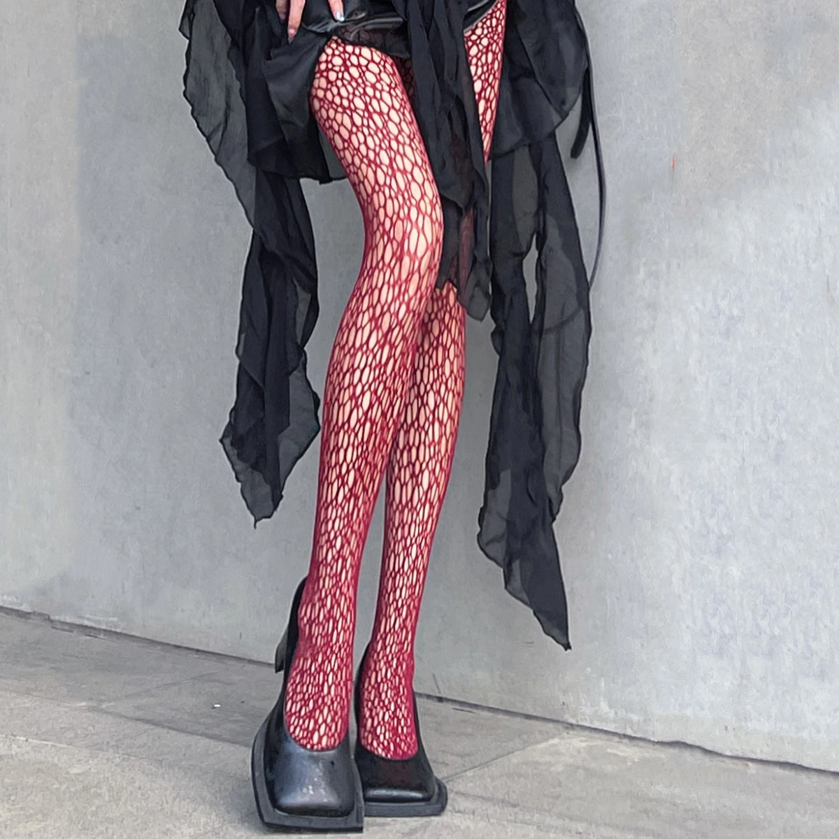 High Waist Fish Net Lady's  Wetlook Net Socks Dance Love High Waist Hottie Size Plus Cosplay Nude Pantyhose Sheer High Quality