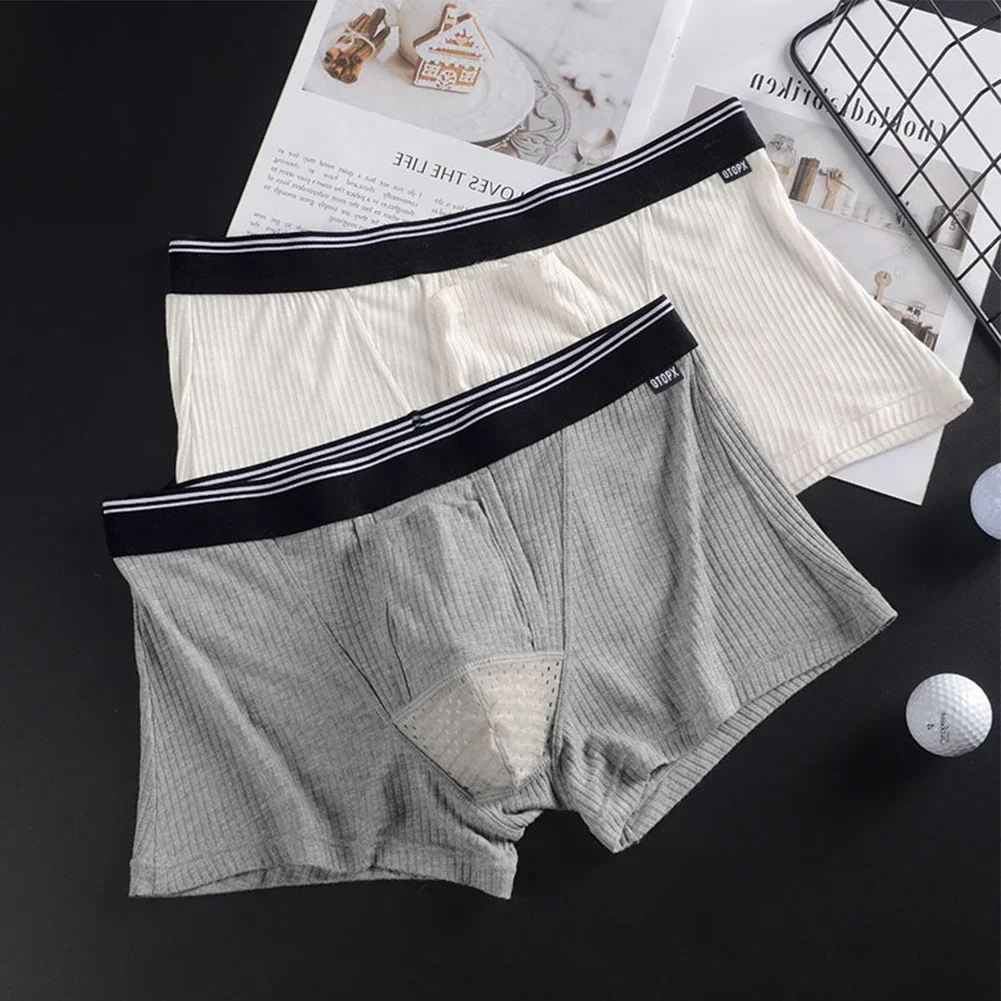 Sexy Mens Underwear  Separate Scrotum Pouch Boxers Shorts Breathable U Convex Pouch Underpants Breathable Pouchcup Trunk A50