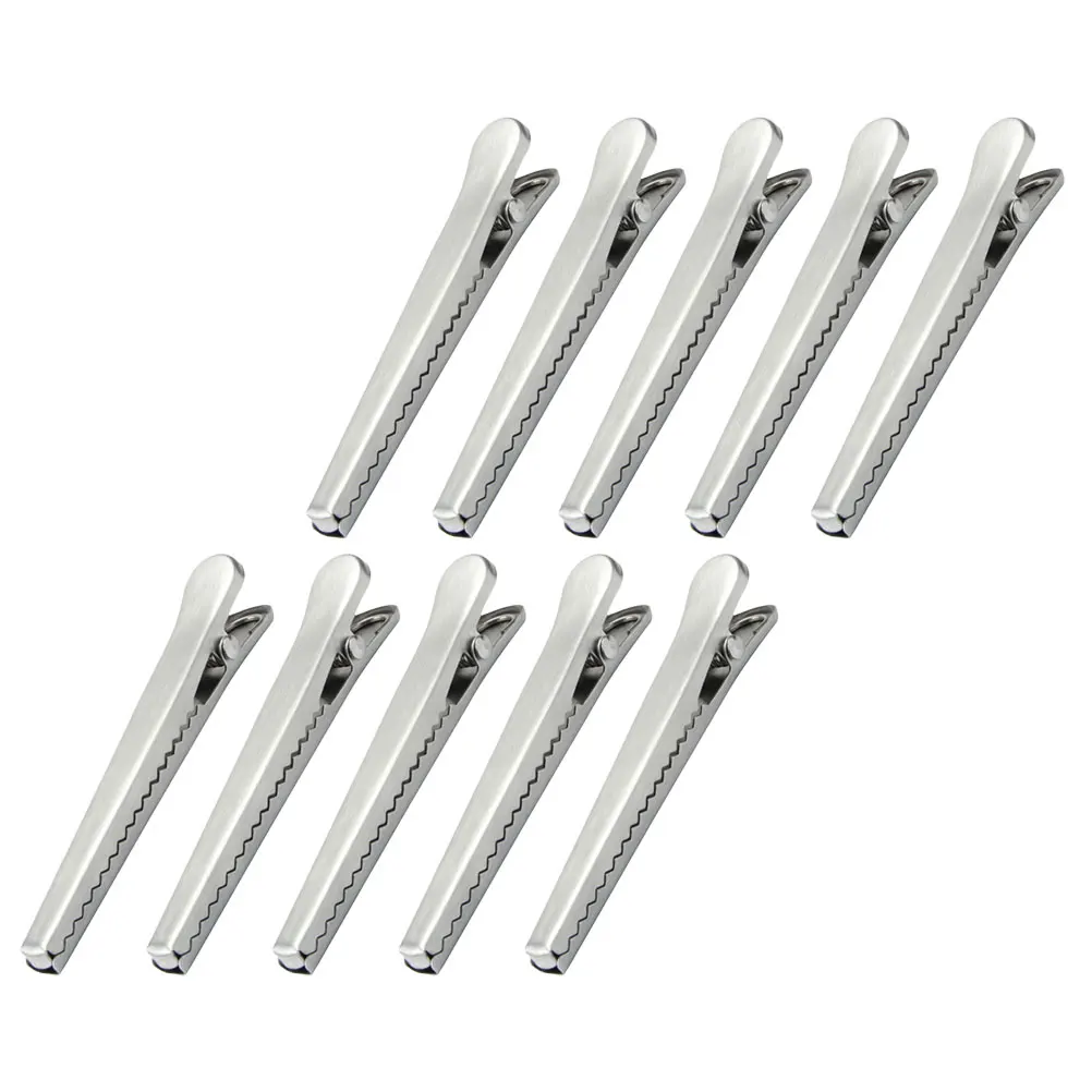 10pcs Stainless Clips Large Food Bag Sealing Fresh Keeping Bag Clips Storage Snack Alligator Spring