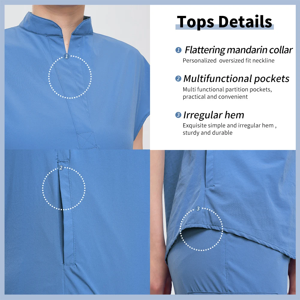 Niaahinn szpital peeling jednolite topy medyczne spodnie do biegania sala operacyjna mundurek pielęgniarki zestaw do szorowania pielęgniarskiego gorący bubel fartuchy chirurgiczne