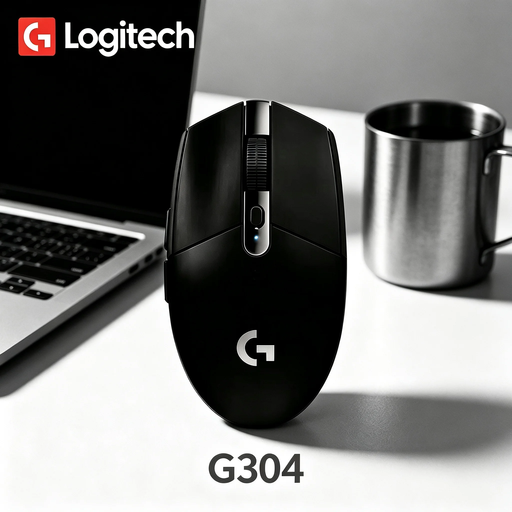 Logitech G304 Wireless Gaming Mouse Fast Response Optical Sensor Ergonomic Design For Home Office Gaming Use