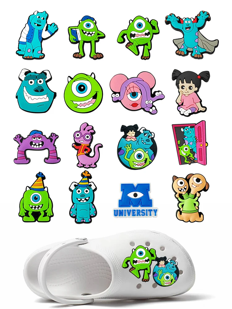 16/20/36/50 Stück Monsters Inc. University Schuh-Charms, Cartoon-Clog-Sandalen-Schuhdekorationen, Accessoires, Schnallen, Freunde, Geschenke – Detail 5
