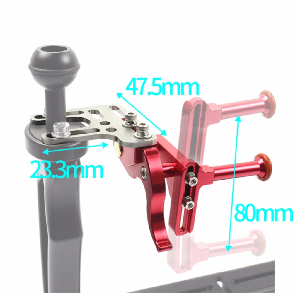 Einstellbare Shutter Trigger Rod Tauchen Kamera Ständer Adapter für TG6 5 Sony RX 100 SLR Kamera Gehäuse Verlängerung Stange Unterwasser Tablett – Detail 4