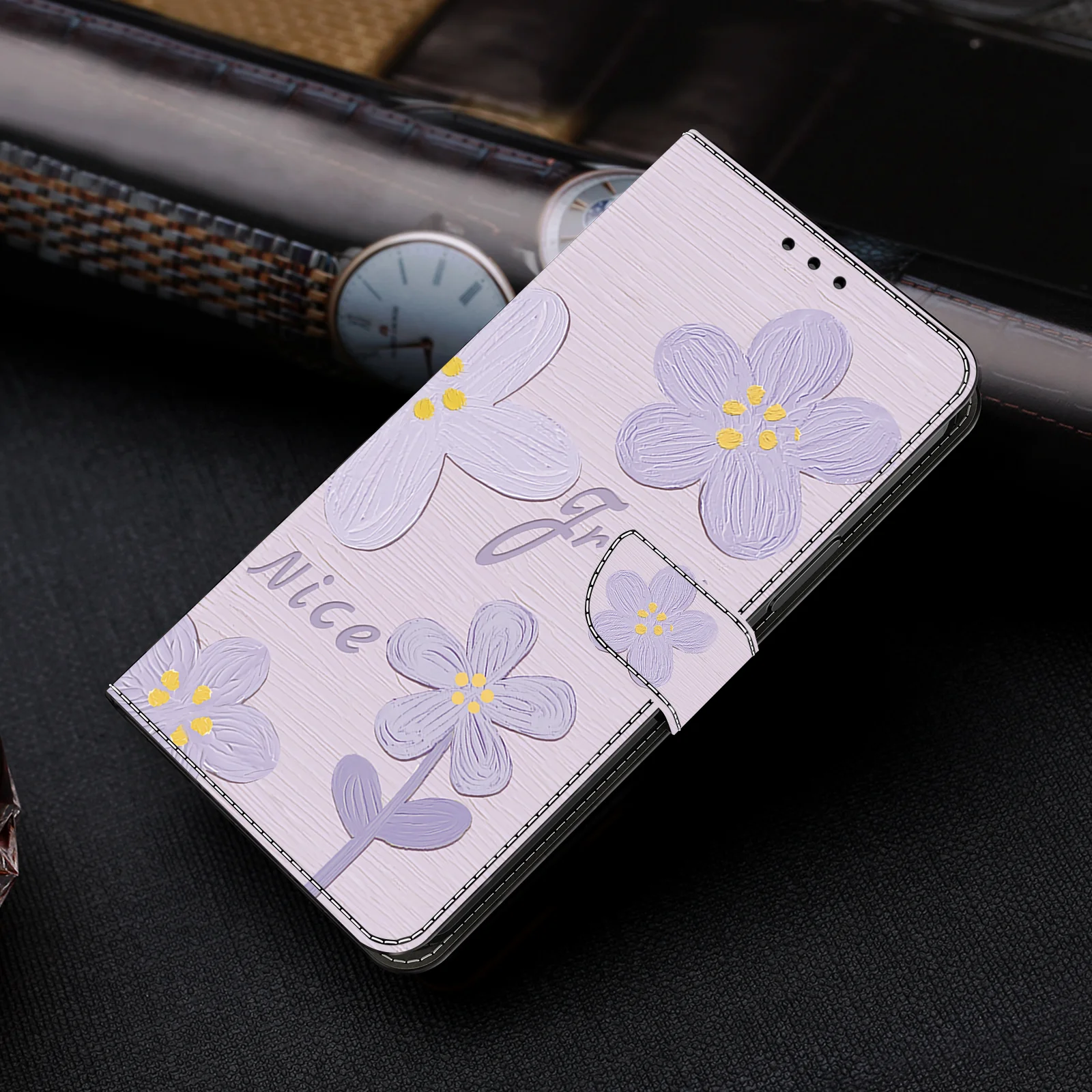 Magnetic Flip Leather Cover For Samsung Galaxy S22 S21 S20 Ultra Plus For Galaxy S21 S20 FE Painting Wallet Case