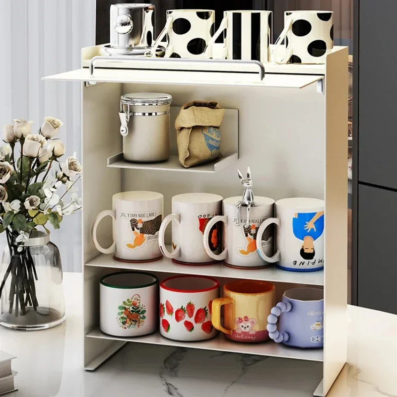 Dustproof Cup Storage Rack Water Cup Holder Tea Set Organizer Coffee Machine Stand Countertop Mug Storage Box