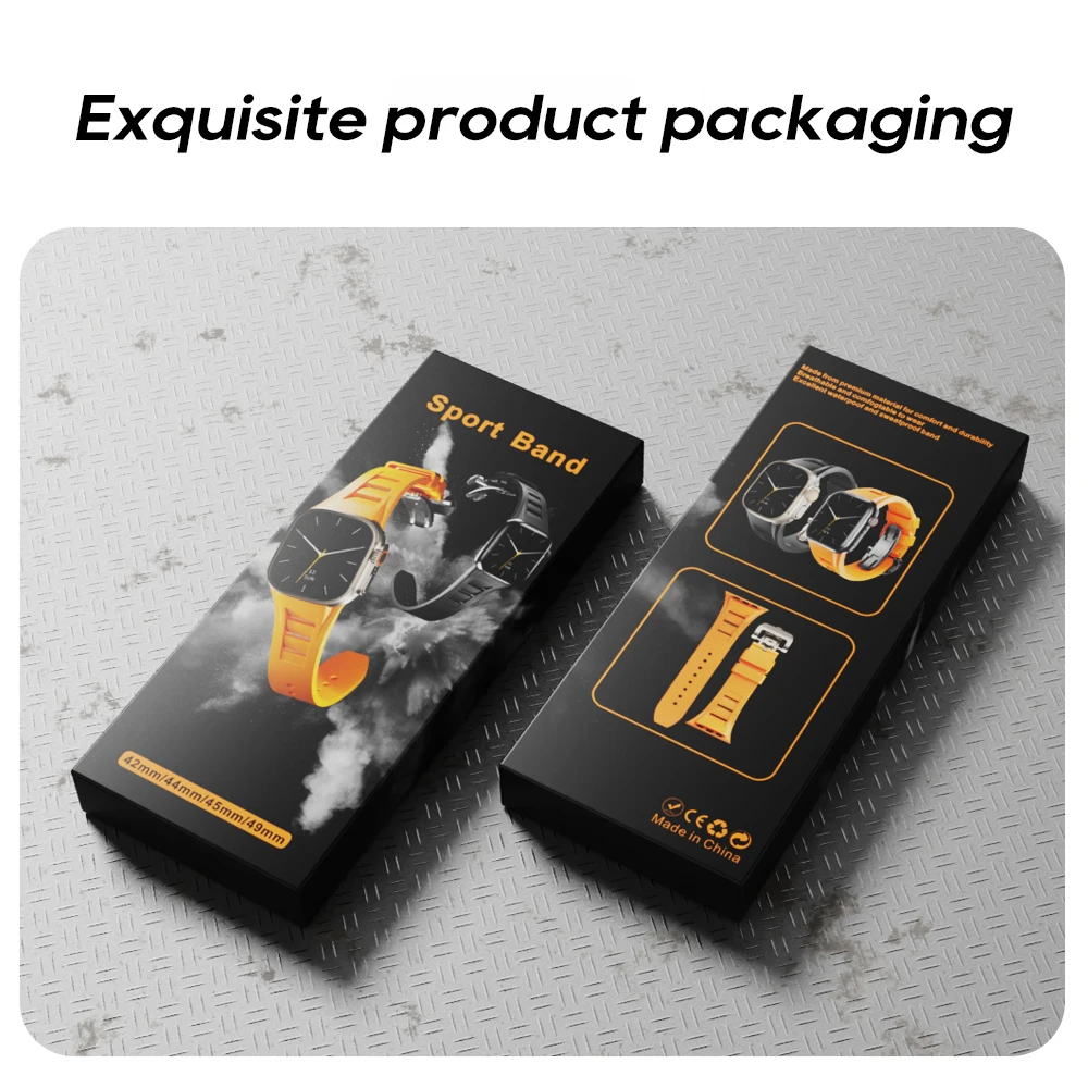 Tali silikon cair untuk jam tangan Apple Ultra1, 2 Band 44mm 45mm 49mm 42mm gelang jam lembut Correa gelang iWatch Seri 5 6 7 8 9 SE