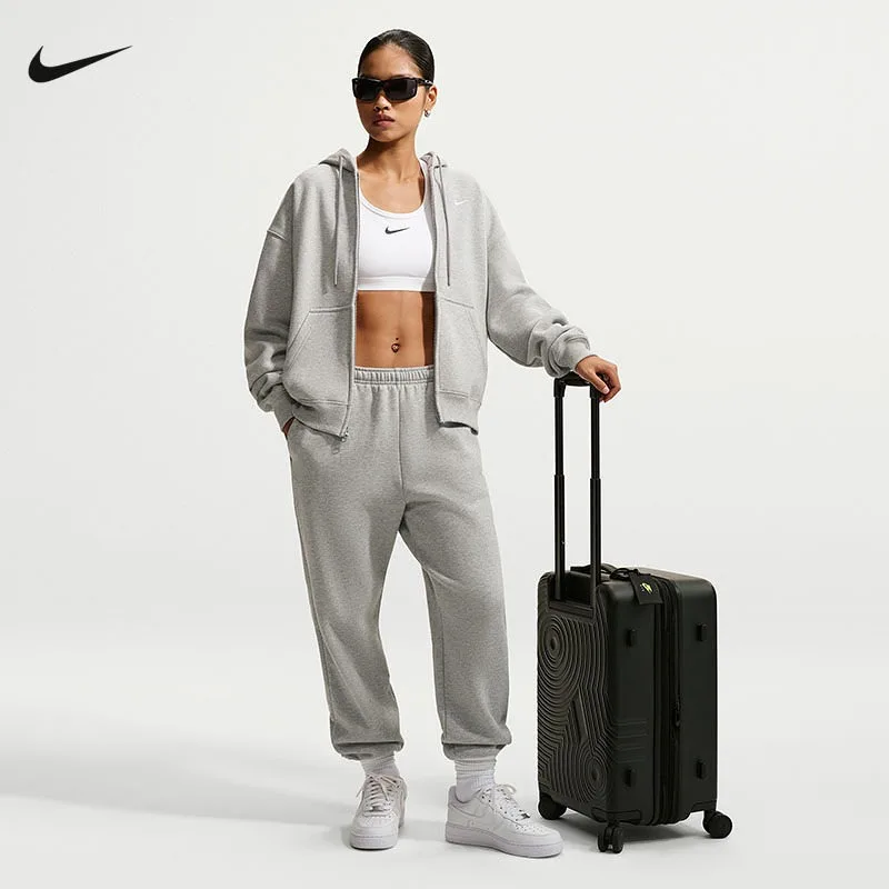 NIKE Nike Autumn New Women's Oversize Wind Fleece High Waist Closed Trousers Sweatpants IM8075-063