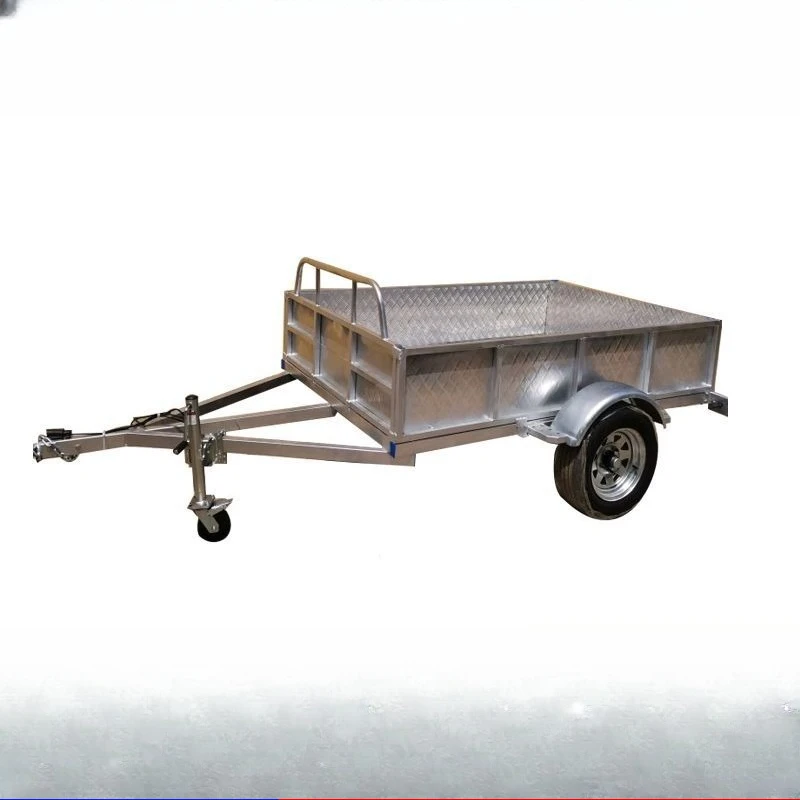 Box trailer, small transport trailer hot-dip galvanized tool cart, pull goods fence