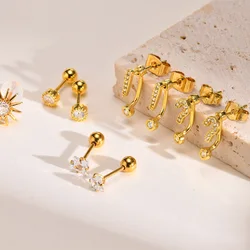 Vnox Creative Question Mark Exclamation Symbol Earrings For Women Girls, Mini Nap Earrings, CZ Stones Ear Jewelry Gift