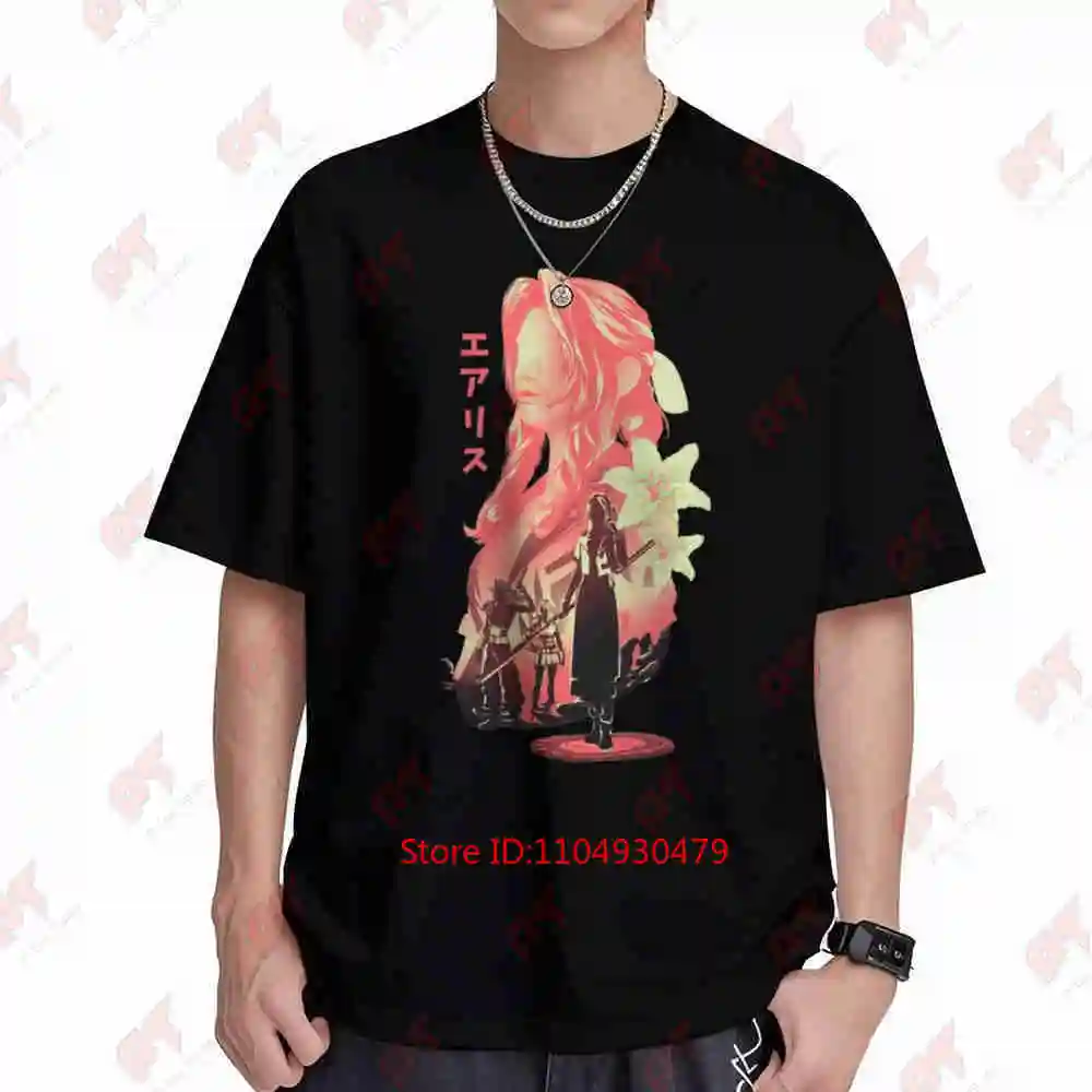 Aerith Flower Girl Short Sleeve Tee 100% Cotton T-Shirt