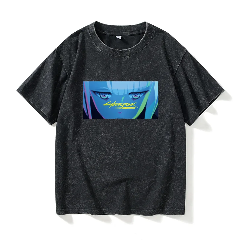 

Футболка Edgerunner 2077 Game Merch с коротким рукавом, свободного кроя, с круглым вырезом, женская, в уличном стиле, хлопковая, классическая, летняя