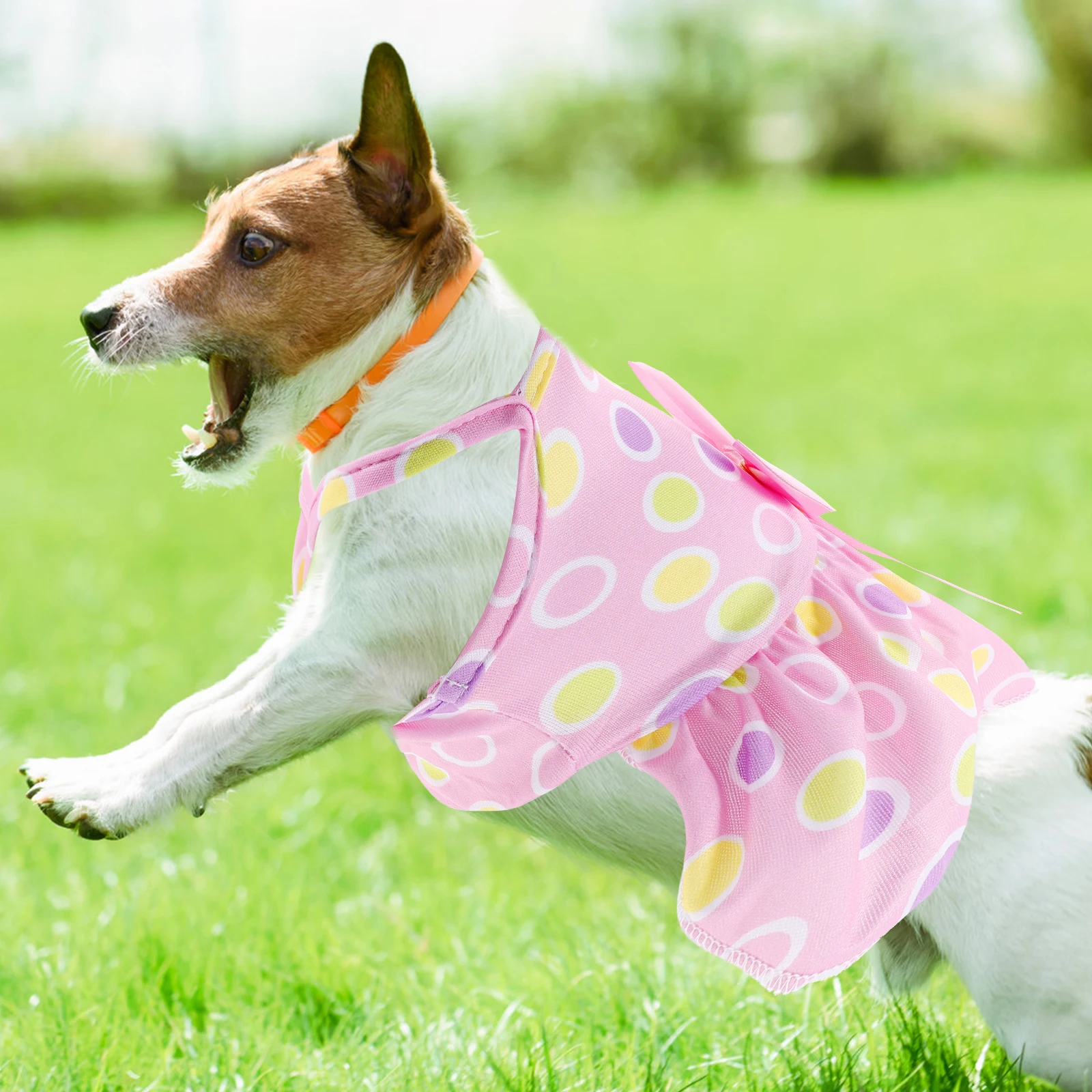 

Dog Clothes Dress Colorful Dog Cosplay Costume Thin Summer Pet Outfits for Small Dogs Puppy White XS Wedding Party