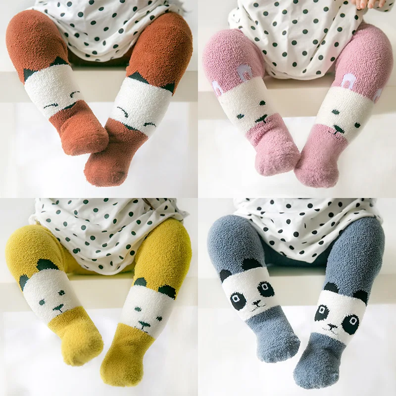 Winter Cotton Baby Pantyhose for Girls Boys Children Pants Socks Toddler Kid Cute Long Stockings Baby Girl Socks Kids Leggings