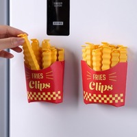 French fries sealing clip, refrigerator sticker, magnetic, kitchen storage, home decoration, snack and seasoning sealing clip