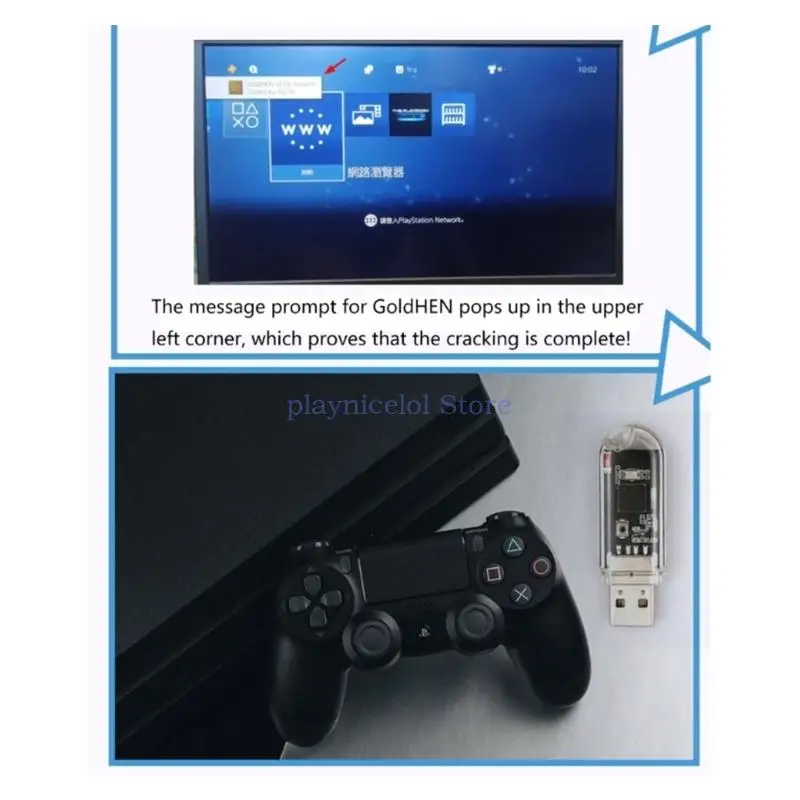 Convenient USB Portable 9.0 System Upgraded USB Adapter for P4 Game Console Updating System Software E8BA