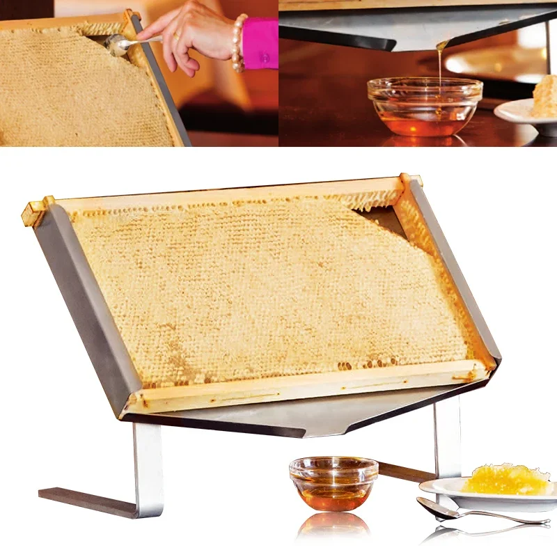 Honeycomb Frame Display Stand Honey Uncapping Holder Beekeeping Frame Holder Honey Panel Honey Harvesting Rack for Restaurants