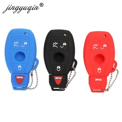 jingyuqin 4 Buttons Smart Remote Car Key Silicone Case For Mercedes Benz 2000+ NEC BGA Auto Key Fob Cover Protector Holder