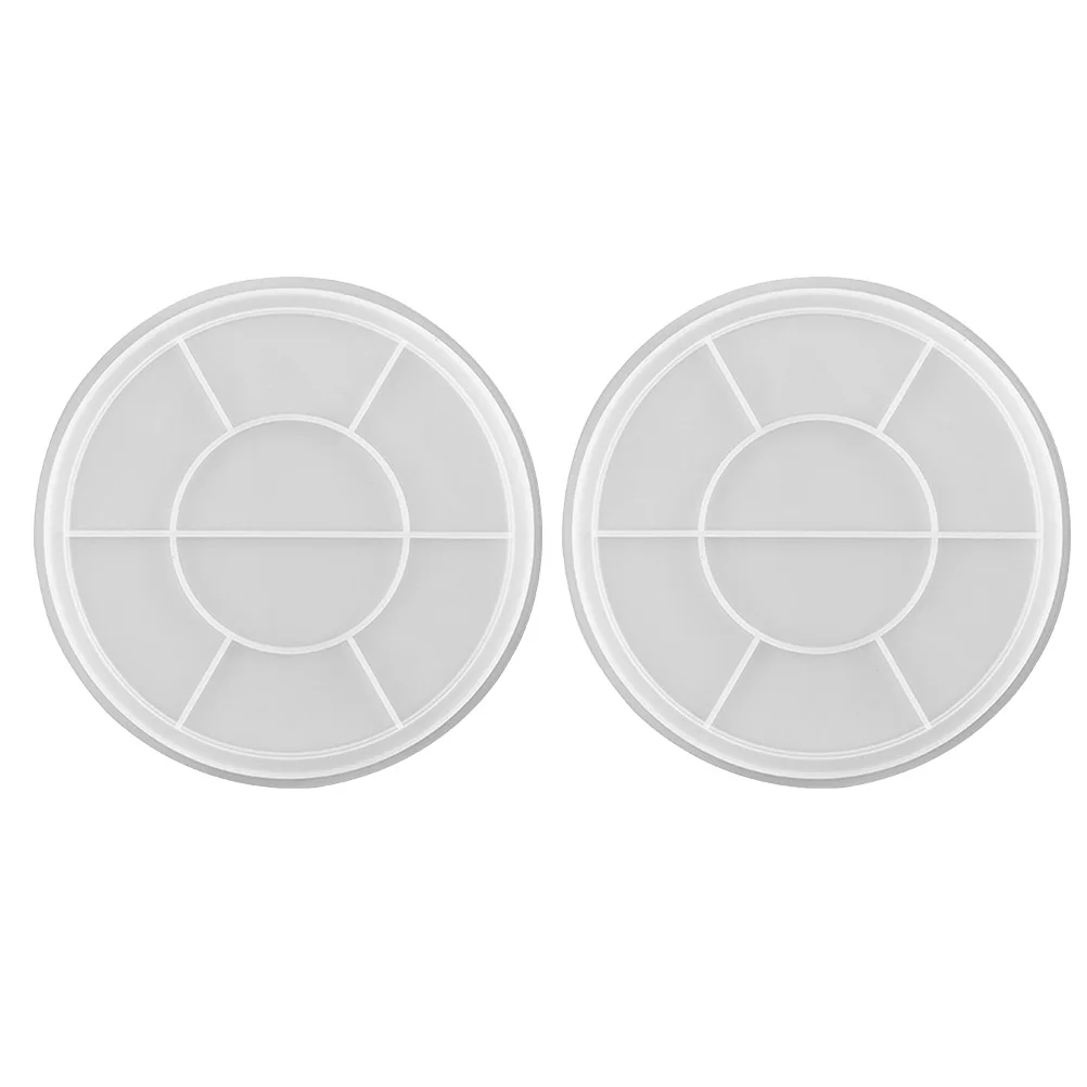

2Pcs Fruit Epoxy Mould Tray Mold Silicone Round Epoxy Resin Jewelry Trays Casting Storage Round Tray Mold DIY Gifts