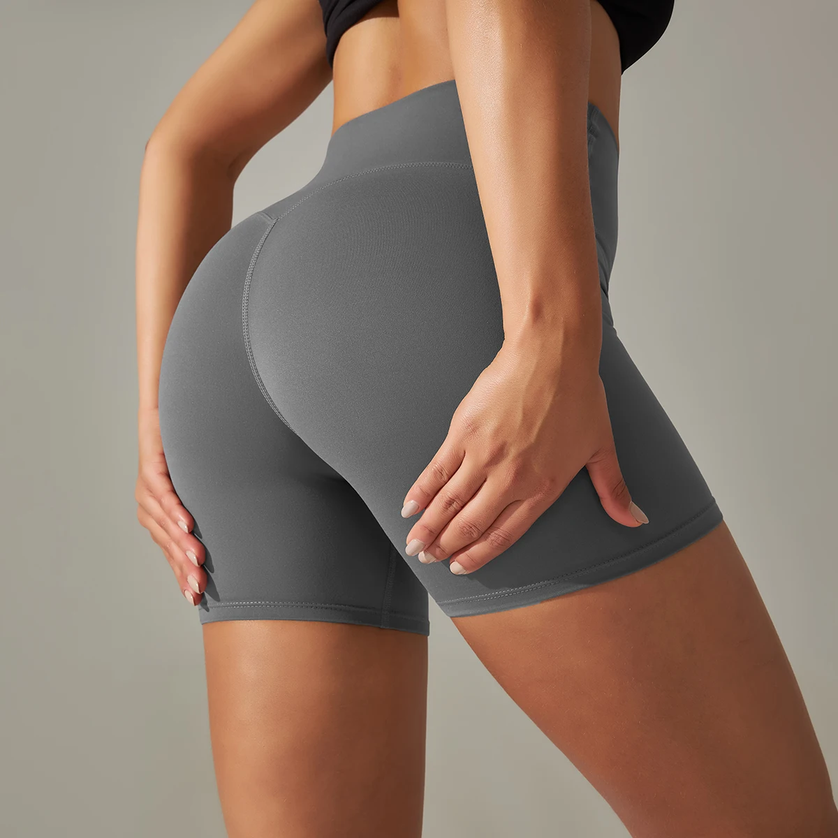 Frauen Yoga Legging Shorts Schnell Trocknend Radfahren Workout Gym Shorts Squat Proof Hohe Taille Fitness Engen Shorts Sport Kurze – Detail 13