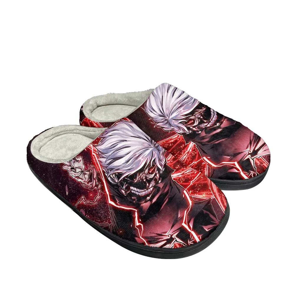 

Cartoon Kaneki Ken Fashion Cotton Custom Slippers Mens Womens Teenager Plush Casual Keep Warm Shoes Thermal Comfortable Slipper