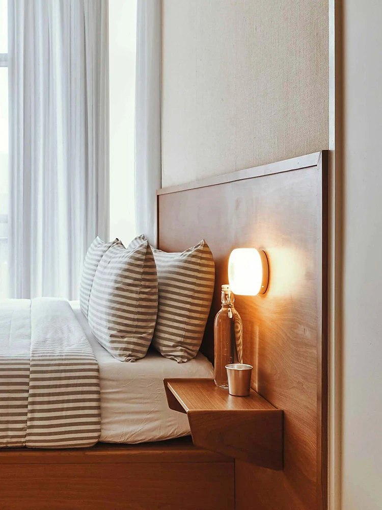 

Modern minimalist wall lamp bedroom bedside lamp Nordic designer creative corridor stair wall lamp living room background wall
