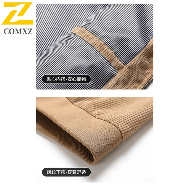 COMXZ الرجال خندق معطف الحد الأدنى الأعمال الفاخرة رحلة عمل مكتب بلون مأدبة سترة واقية سترة معطف عالي الجودة #6