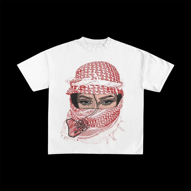 

Летняя винтажная хлопковая футболка в стиле хип-хоп Y2K Harajuku с графическим принтом, уличная одежда в стиле панк, топ High Street, гранж, гот, с коротким рукавом