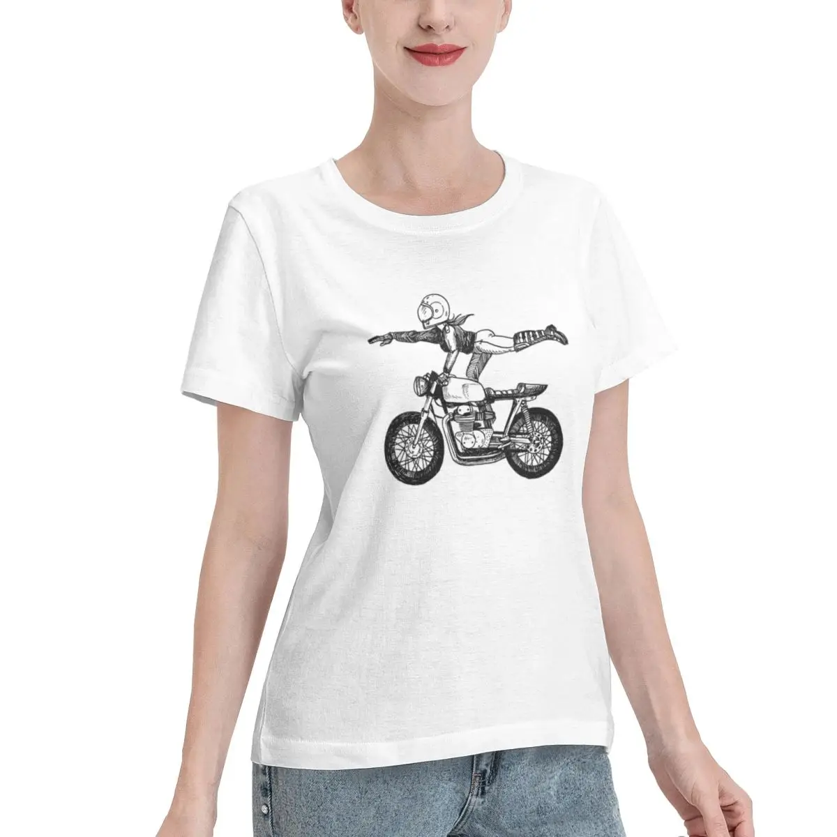 Premium Fabric Women Who Ride - Superwoman Women's T-shirt Boho Streetwear Tee