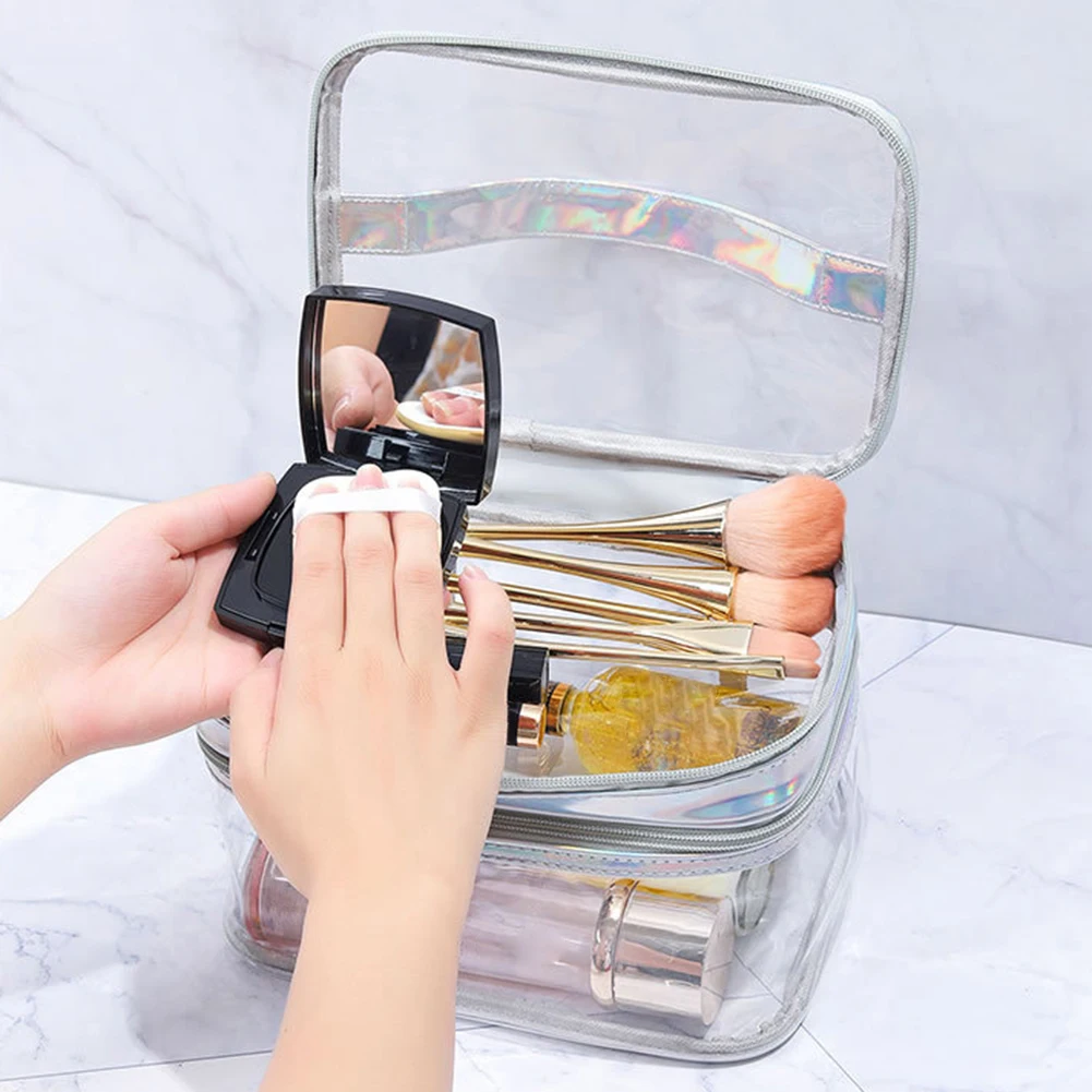 Transparent Cosmetic Bag Female Net Celebrity Large-Capacity Travel Girl Portable Portable Waterproof Wash Bag Storage Bag