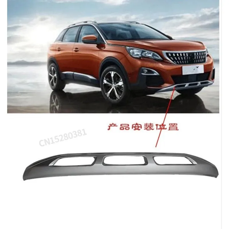 For Peugeot 3008 3008 GT 2016 20172018 2019 ABS Front Bumpers Skid Bumper Cover Protec r Car styling