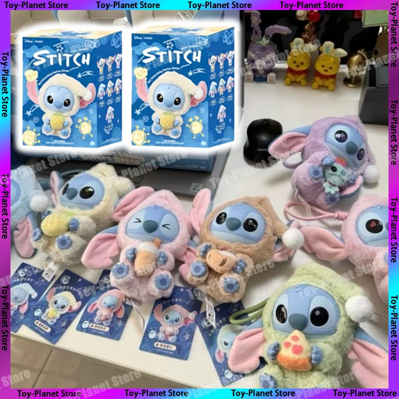 

В наличии Stitch Blind Box Bag Eat Some Thing Before Sleep Series Виниловый кулон Милая кукла Mystery Box Пушистый сюрприз Индивидуальный подарок