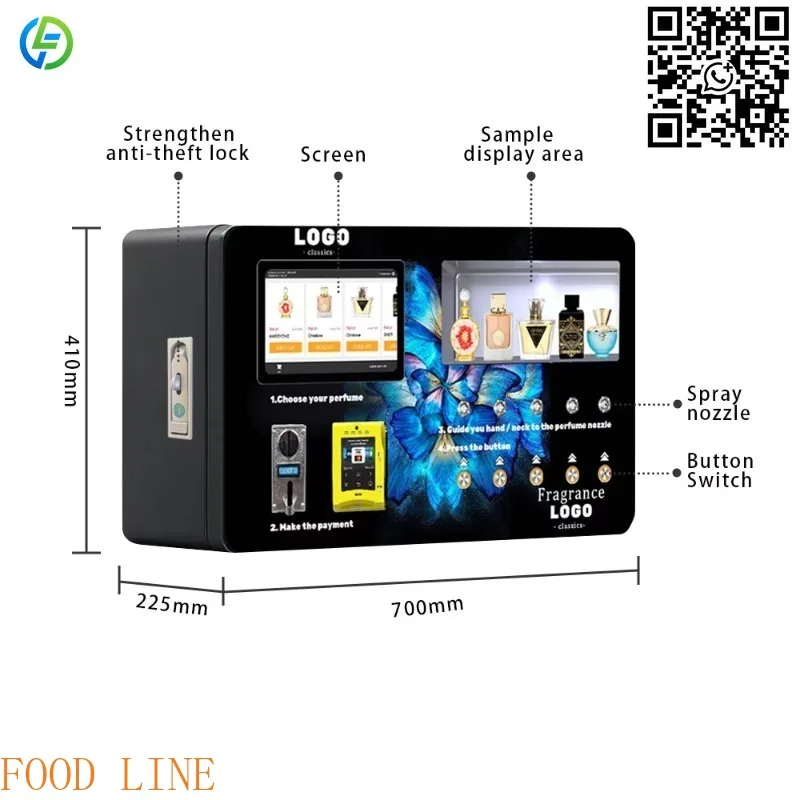 Customized Fully Automatic  Small Perfume Vending Machine, Unmanned Vertical Intelligent Vending Machine