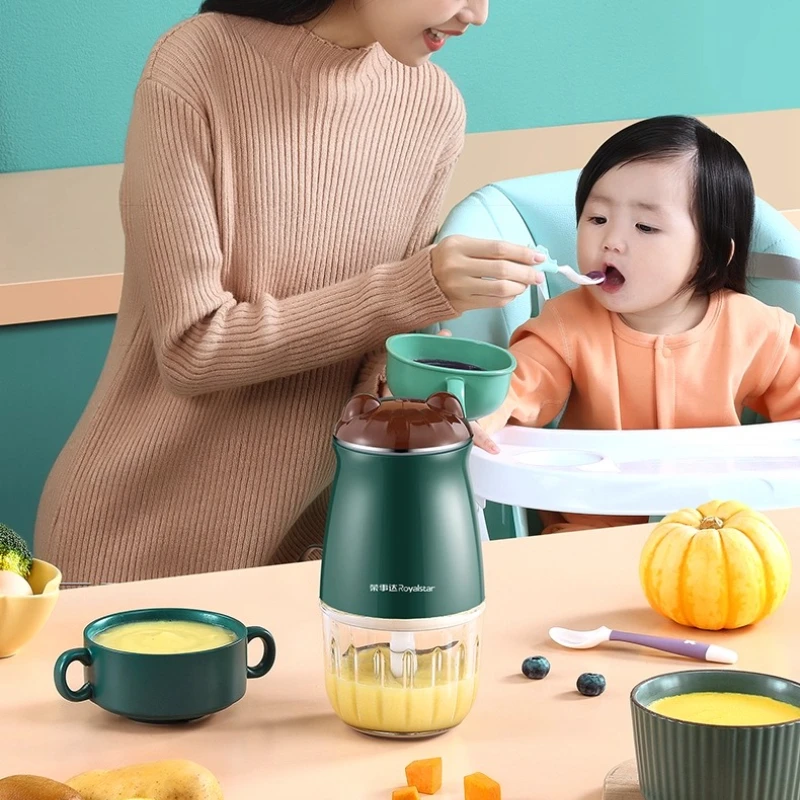 ベビーフードプロセッサー、多機能ミニグラインダーとブレンダー、304ステンレス鋼、ガラスボウル、取り外し可能なデザインで簡単な洗浄