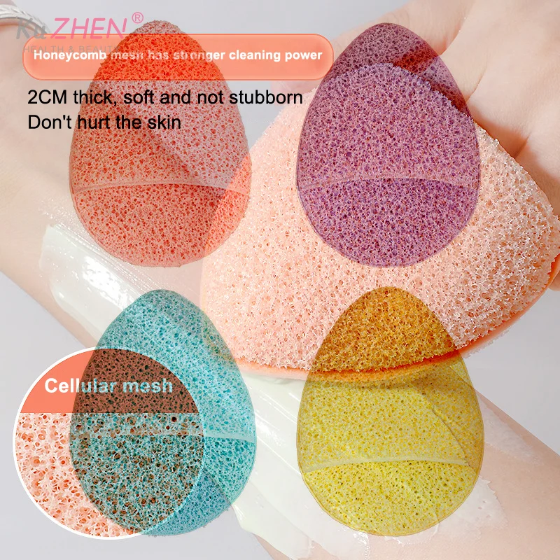 1/5 Stuks Gezichtssponzen Reinigingsbladerdeeg Voor Gezicht Wassen Herbruikbare Make-Up Remover Exfoliërende Pads Voor Dagelijkse Reiniging Huidverzorging tool