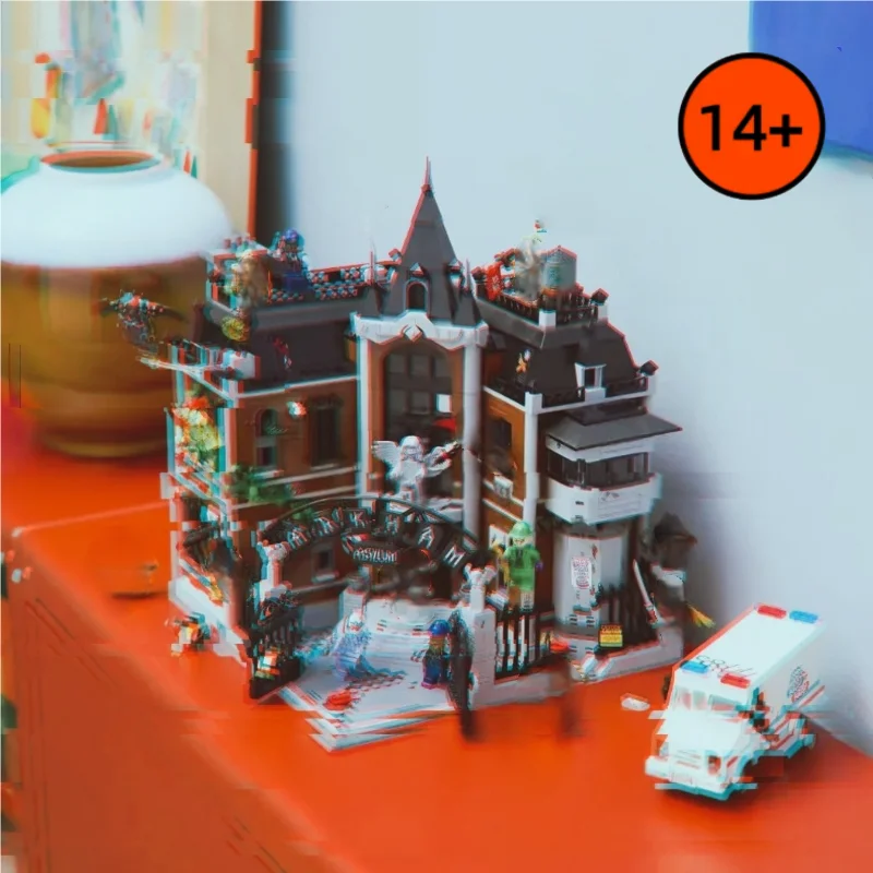 

В наличии Лидер продаж, серия Hero Arkham Asylum, набор строительных блоков, модель кирпича, архитектурный орнамент, игрушка на день рождения, рождественские подарки