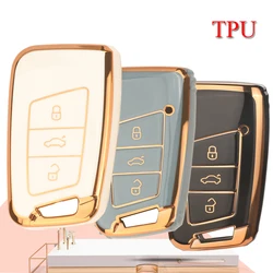 jingyuqin New Arrival TPU Flip Key Cover For Volkswagen VW Magotan Passat B8 Golf Seat Skoda Superb A7 Kodiaq Car Accessories