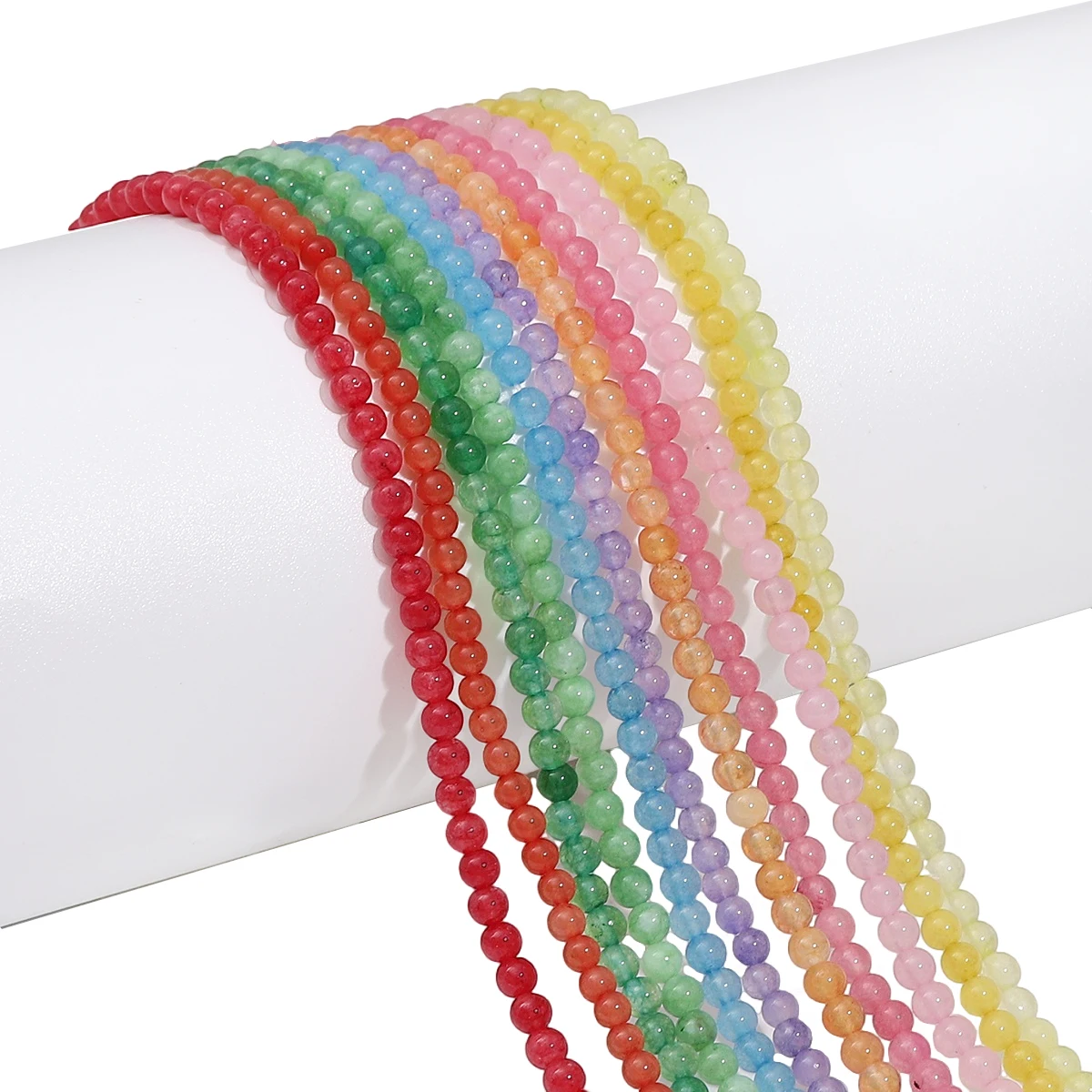 

4/6/8/10/12mm 1Str/bag Stone Beads Loose Spacer Beads Diy for Jewelry Making Bracelet Beadwork Accessories