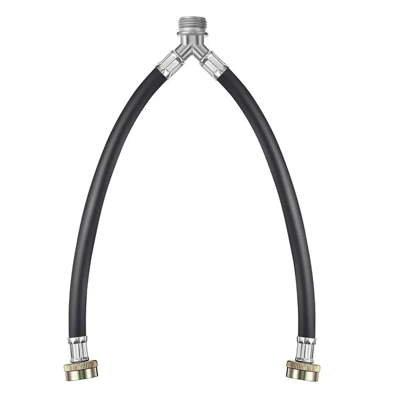 A50Q Washing Machine Y Hose 3/4 Inch Brass Fittings 1 Ft Hot Cold Water Mixer Connector Rubber
