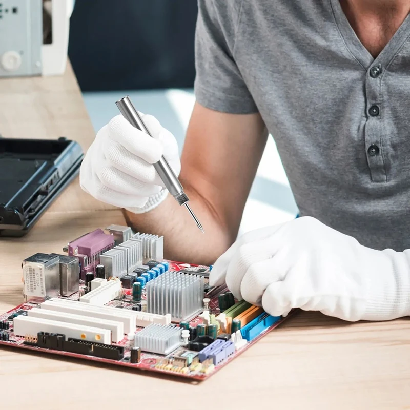 رأس مكواة لحام مع إسفنجة ، أطراف لحام بواجهة USB ، مجموعة أدوات لحام ، E10 ، 2 49