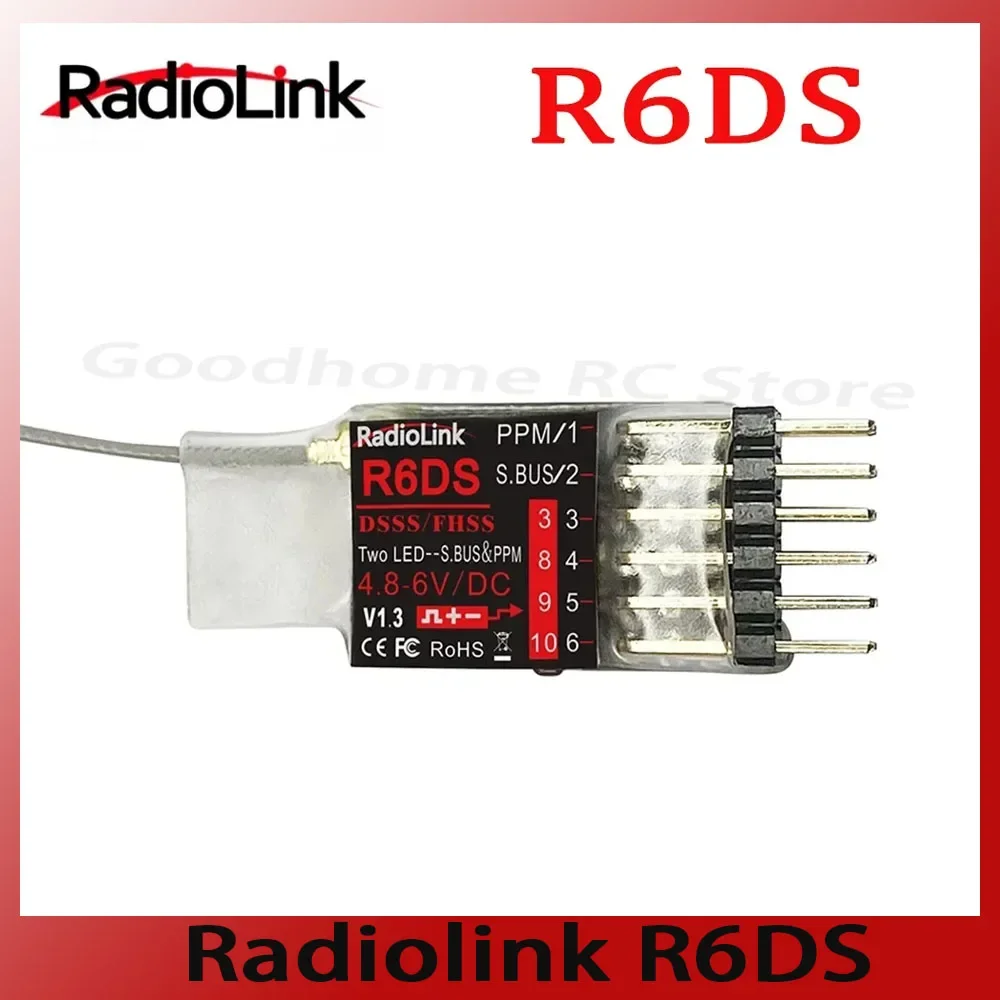 Приемник Radiolink R6DS 2,4G 6CH PPM PWM SBUS, выход, совместимый с передатчиком AT9 AT9S AT10 AT10II