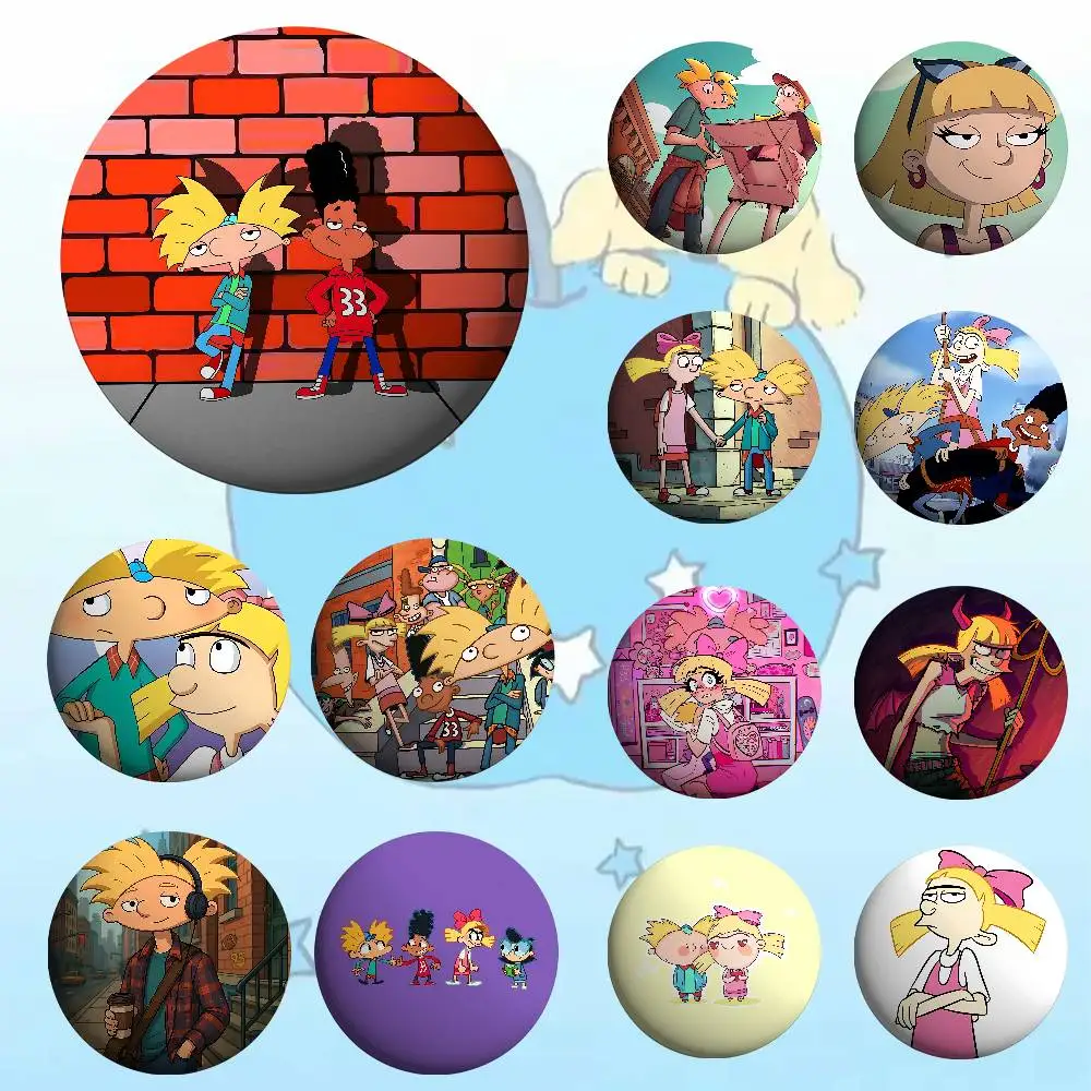 

H-Hey A- Arnolds Cartoon Badges Fans' Cartoon Lapel Pins Brooch Emblem Trinkets Gifts Folks Backpack Decor Jewelry Pieces
