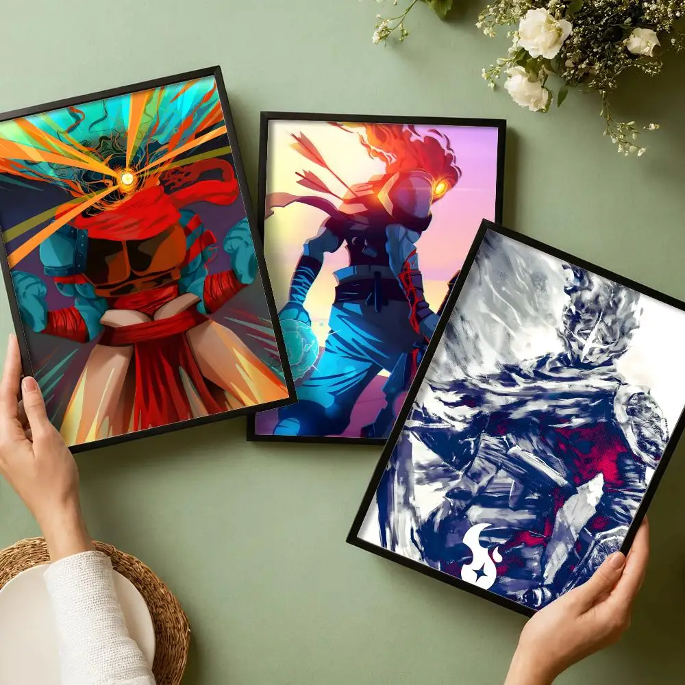 Game D-Dead Cells Painting Calligraphy Cotton Canvas Wall Art Poster - Aesthetic Painting for Living Room Bedroom Home Decor